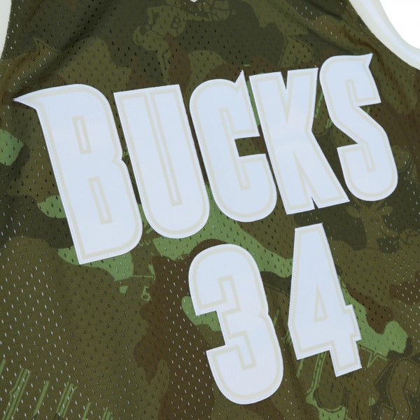 Игровая форма  Ray Allen Milwaukee Bucks Mitchell & Ness Hardwood Classics 2000-01 Ghost Green Swingman - Camo
