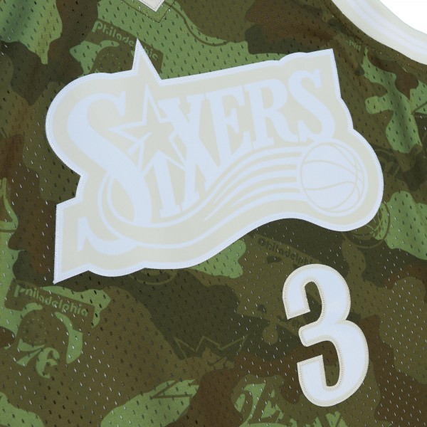 Игровая форма  Allen Iverson Philadelphia 76ers Mitchell & Ness Hardwood Classics 1997-98 Ghost Green Swingman - Camo