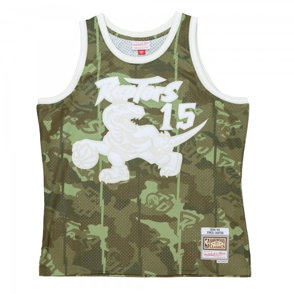 Игровая форма  Vince Carter Toronto Raptors Mitchell & Ness Hardwood Classics 1998/99 Ghost Green Swingman - Camo