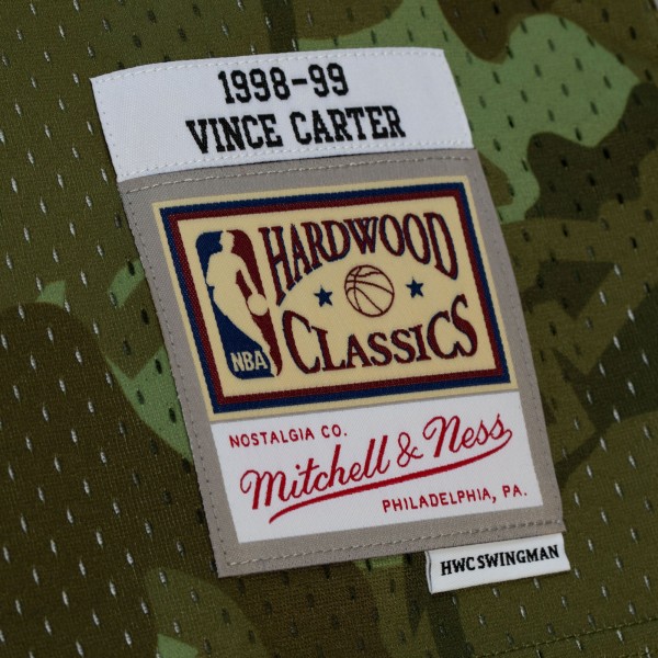 Игровая форма  Vince Carter Toronto Raptors Mitchell & Ness Hardwood Classics 1998/99 Ghost Green Swingman - Camo