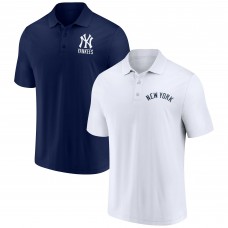 New York Yankees Fanatics Navy/White Two-Pack Logo Lockup Polo Set
