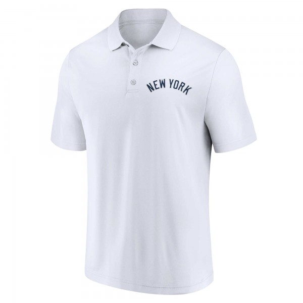 New York Yankees Fanatics Navy/White Two-Pack Logo Lockup Polo Set