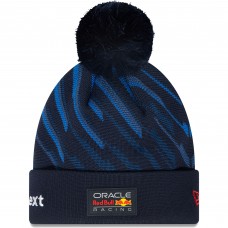 Шапка с помпоном Max Verstappen Red Bull Racing New Era 2023 Cuffed Knit - Navy