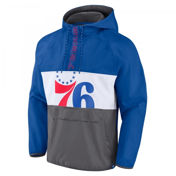 Куртка Philadelphia 76ers Anorak Flagrant Foul Color-Block Raglan - Royal/Gray