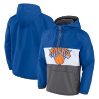 Куртка на короткой молнии New York Knicks Anorak Flagrant Foul Color-Block Raglan - Blue/Gray