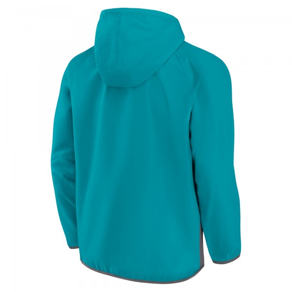 Куртка на короткой молнии Charlotte Hornets Anorak Flagrant Foul Color-Block Raglan - Teal/Gray