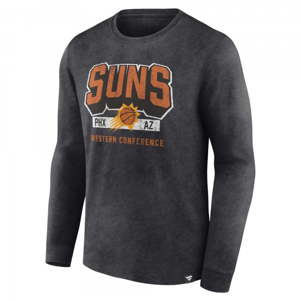 Футболка с длинным рукавом Phoenix Suns Front Court Press Snow Wash - Heather Charcoal