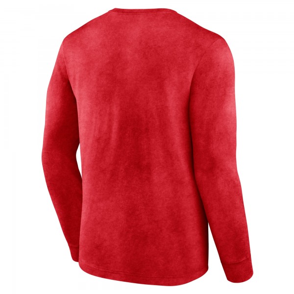 Футболка с длинным рукавом LA Clippers Front Court Press Snow Wash - Heather Red