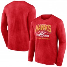 Футболка с длинным рукавом Atlanta Hawks Front Court Press Snow Wash - Heather Red