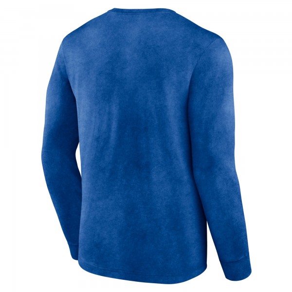 Футболка с длинным рукавом Philadelphia 76ers Front Court Press Snow Wash - Heather Royal