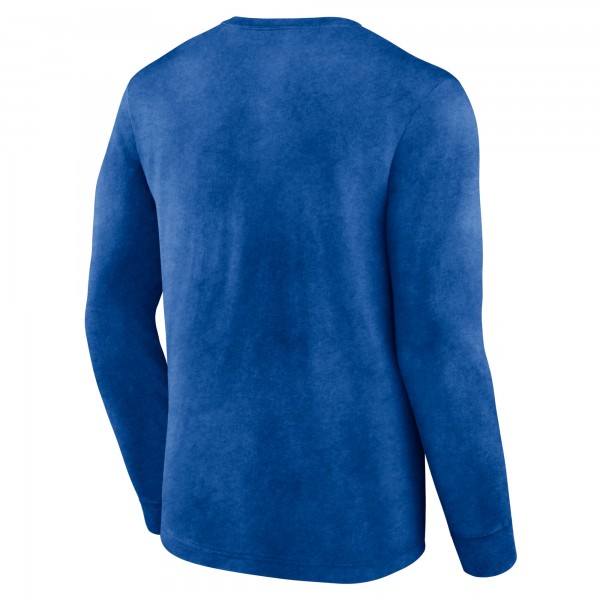 Футболка с длинным рукавом Dallas Mavericks Front Court Press Snow Wash - Heather Royal