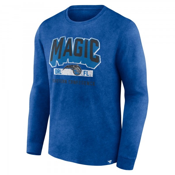 Футболка с длинным рукавом Orlando Magic Front Court Press Snow Wash - Heather Royal