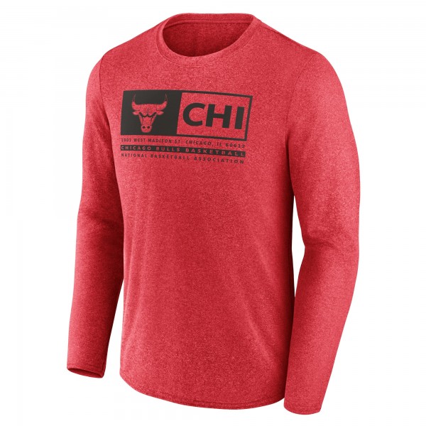 Футболка с длинным рукавом Chicago Bulls Three-Point Play - Heather Red