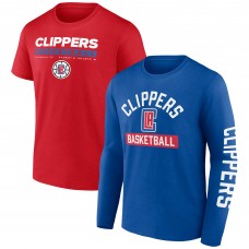 Футболка и футболка с длинным рукавом LA Clippers - Red/Royal
