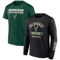 Milwaukee Bucks Fanatics Hunter Green/Black Two-Pack Just Net Combo Set
