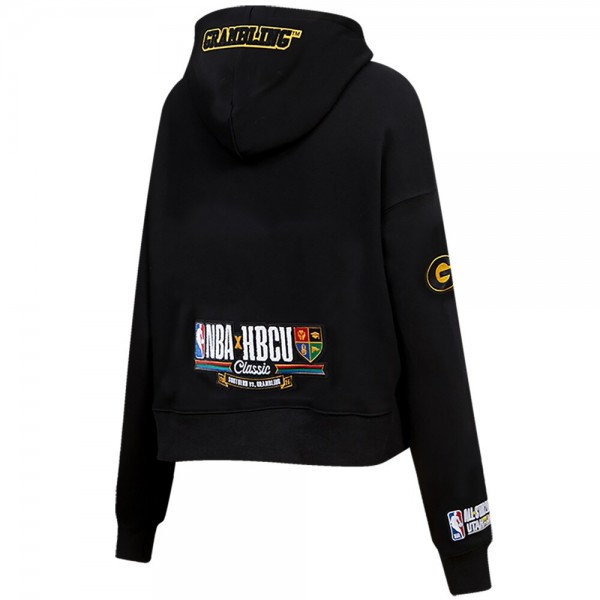 Толстовка Grambling Tigers Pro Standard Womens 2023 NBA All-Star Game x HBCU Classic Chenille Crop - Black