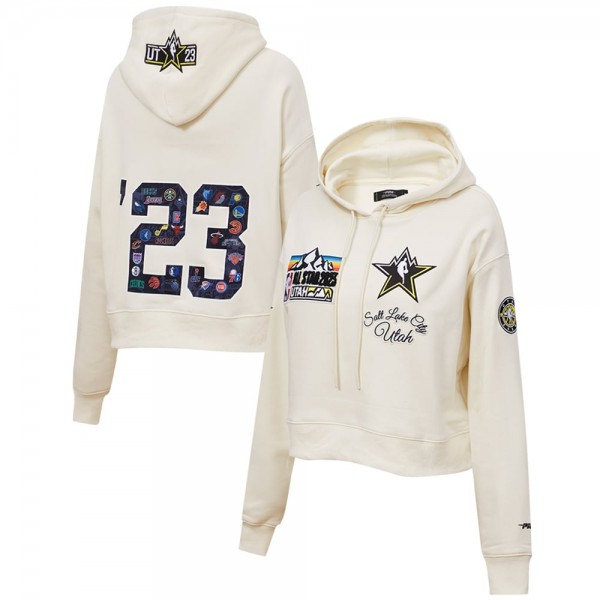 Толстовка Pro Standard Womens 2023 NBA All-Star Game Chenille Cropped Fleece - Cream