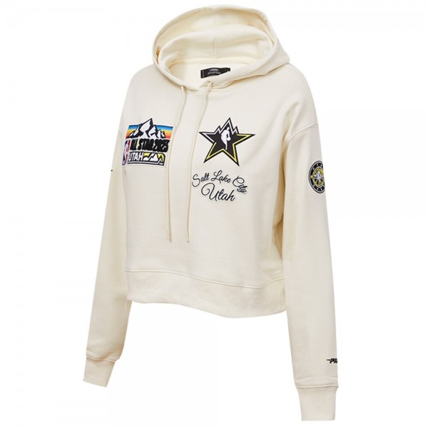 Толстовка Pro Standard Womens 2023 NBA All-Star Game Chenille Cropped Fleece - Cream