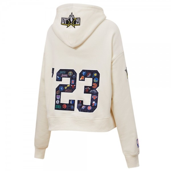 Толстовка Pro Standard Womens 2023 NBA All-Star Game Chenille Cropped Fleece - Cream