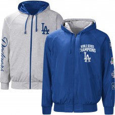 Куртка на молнии Los Angeles Dodgers G-III Sports by Carl Banks Southpaw Reversible Raglan - Royal/Gray