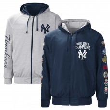 Куртка на молнии New York Yankees G-III Sports by Carl Banks Southpaw Reversible Raglan - Navy/Gray