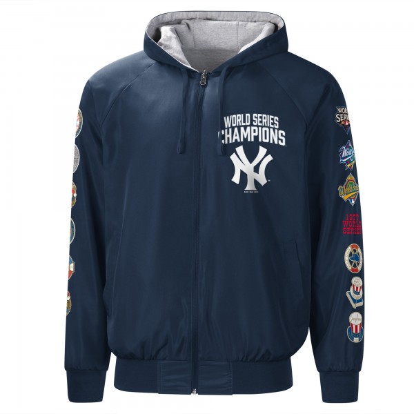 Куртка на молнии New York Yankees G-III Sports by Carl Banks Southpaw Reversible Raglan - Navy/Gray