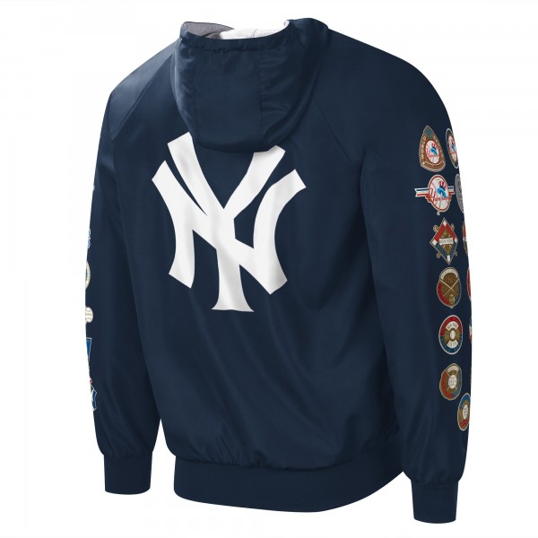 Куртка на молнии New York Yankees G-III Sports by Carl Banks Southpaw Reversible Raglan - Navy/Gray
