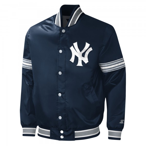 Куртка на кнопках New York Yankees Starter Midfield Satin Varsity - Navy
