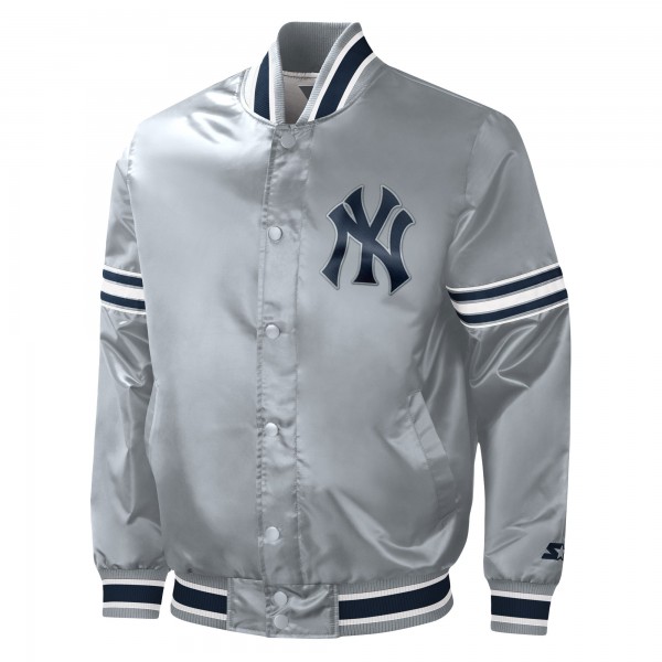 Куртка на кнопках New York Yankees Starter Slider Satin Varsity - Gray