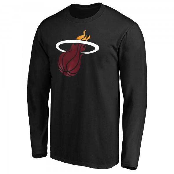 Miami Heat Bam Adebayo Black Playmaker Team Name & Number Long Sleeve T-Shirt