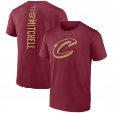 Cleveland Cavaliers Donovan Mitchell Wine Playmaker Team Name & Number T-Shirt
