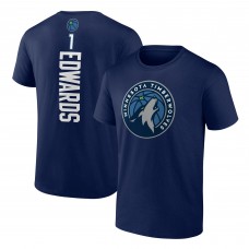 Футболка Anthony Edwards Minnesota Timberwolves Playmaker Team Name & Number - Navy