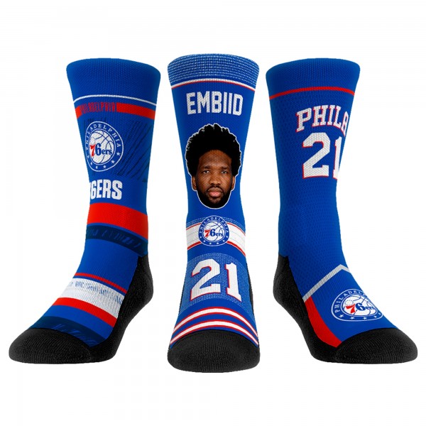 Три пары носков Joel Embiid Philadelphia 76ers Rock Em Youth