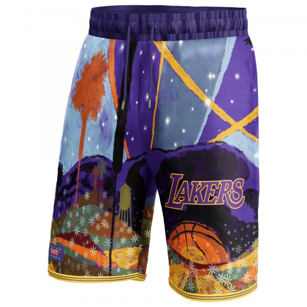 Шорты Los Angeles Lakers NBA & KidSuper Studios Unisex Hometown - Purple