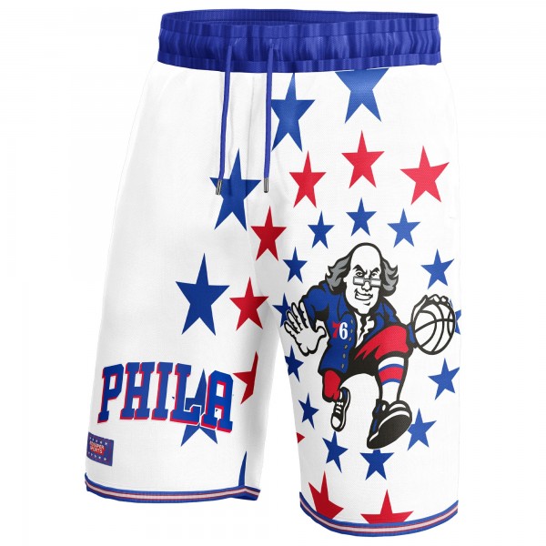 Шорты Philadelphia 76ers NBA & KidSuper Studios Unisex Hometown - White