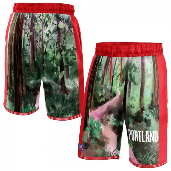 Шорты Portland Trail Blazers NBA & KidSuper Studios Unisex Hometown - Black