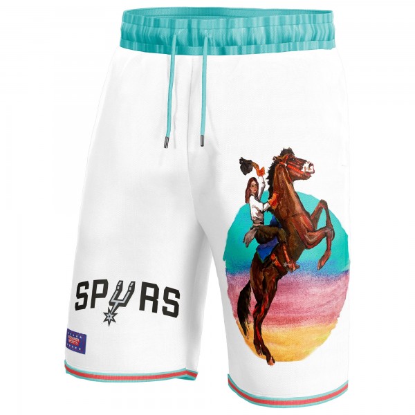 Шорты San Antonio Spurs NBA & KidSuper Studios Unisex Hometown - White