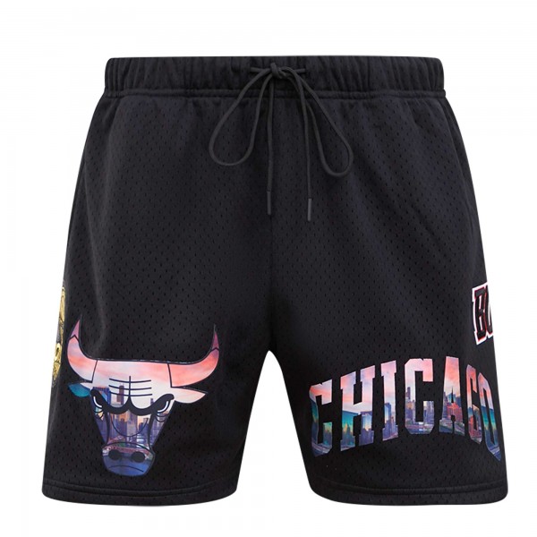 Шорты Chicago Bulls Pro Standard Black City Scape Mesh