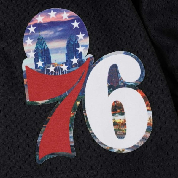 Philadelphia 76ers Pro Standard Black City Scape Mesh Shorts