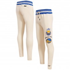 Golden State Warriors Pro Standard Retro Classic Fleece Sweatpants - Cream