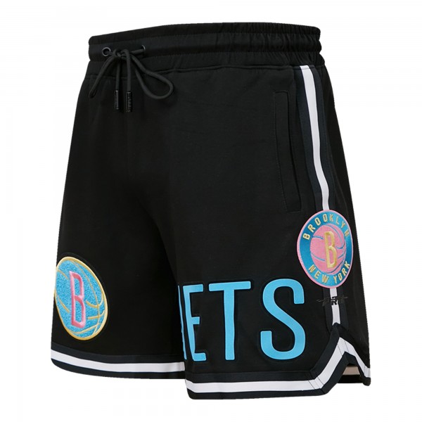 Шорты Brooklyn Nets Pro Standard Black Washed Neon