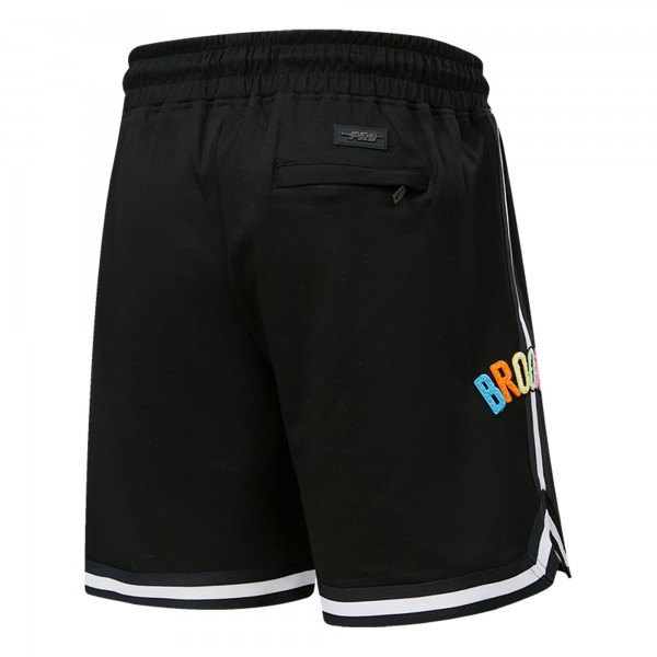 Шорты Brooklyn Nets Pro Standard Black Washed Neon