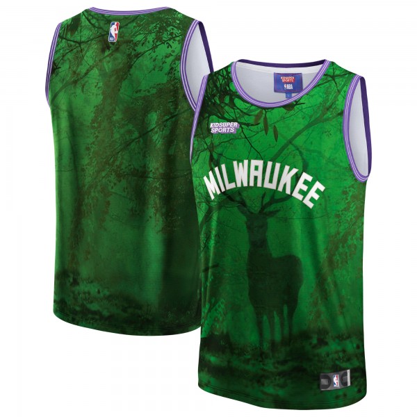 Игровая форма Milwaukee Bucks NBA & KidSuper Studios Unisex Hometown - Green