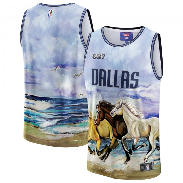 Игровая форма Dallas Mavericks NBA & KidSuper Studios Unisex Hometown - Blue