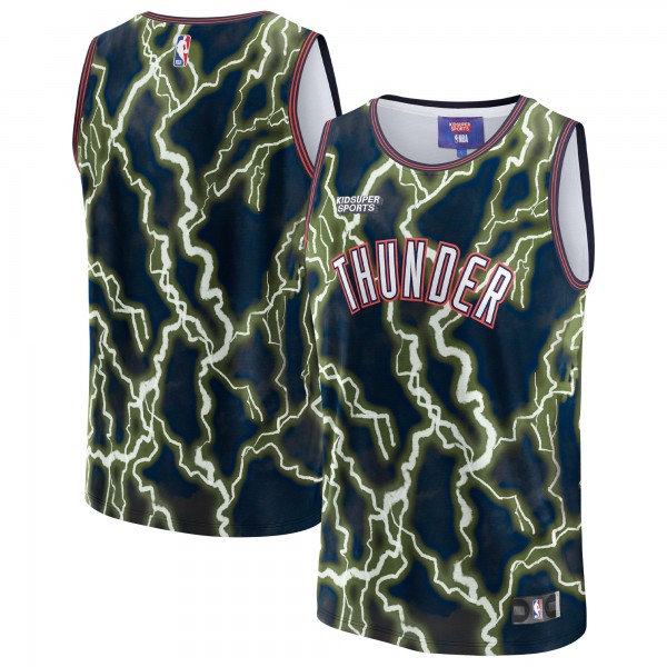 Игровая форма Oklahoma City Thunder NBA & KidSuper Studios Unisex Hometown - Black