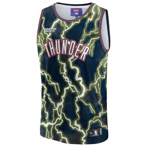 Игровая форма Oklahoma City Thunder NBA & KidSuper Studios Unisex Hometown - Black