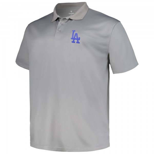 Los Angeles Dodgers Profile Heather Gray Birdseye Polo