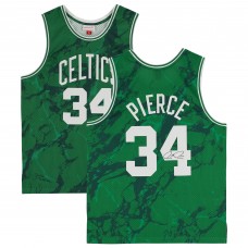 Paul Pierce Boston Celtics Autographed Fanatics Authentic Mitchell & Ness Kelly Green 2007-08 Marble Swingman Jersey