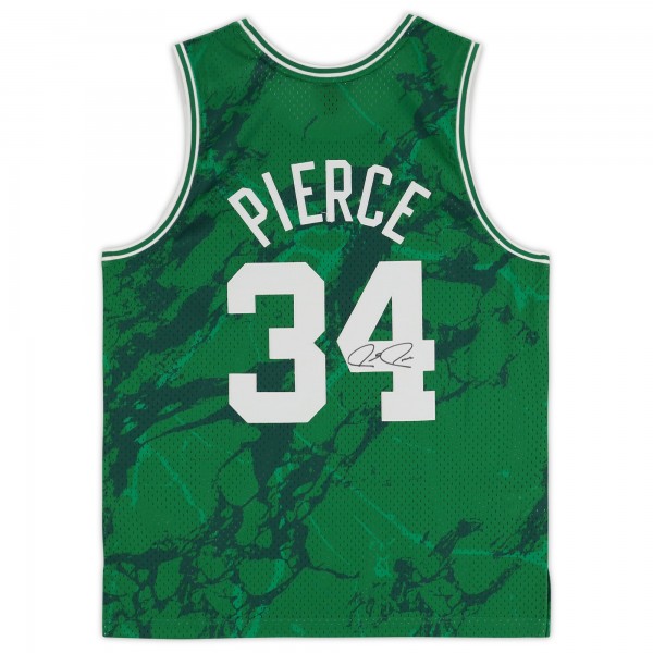 Paul Pierce Boston Celtics Autographed Fanatics Authentic Mitchell & Ness Kelly Green 2007-08 Marble Swingman Jersey
