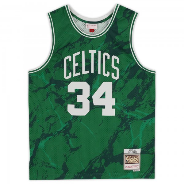 Paul Pierce Boston Celtics Autographed Fanatics Authentic Mitchell & Ness Kelly Green 2007-08 Marble Swingman Jersey